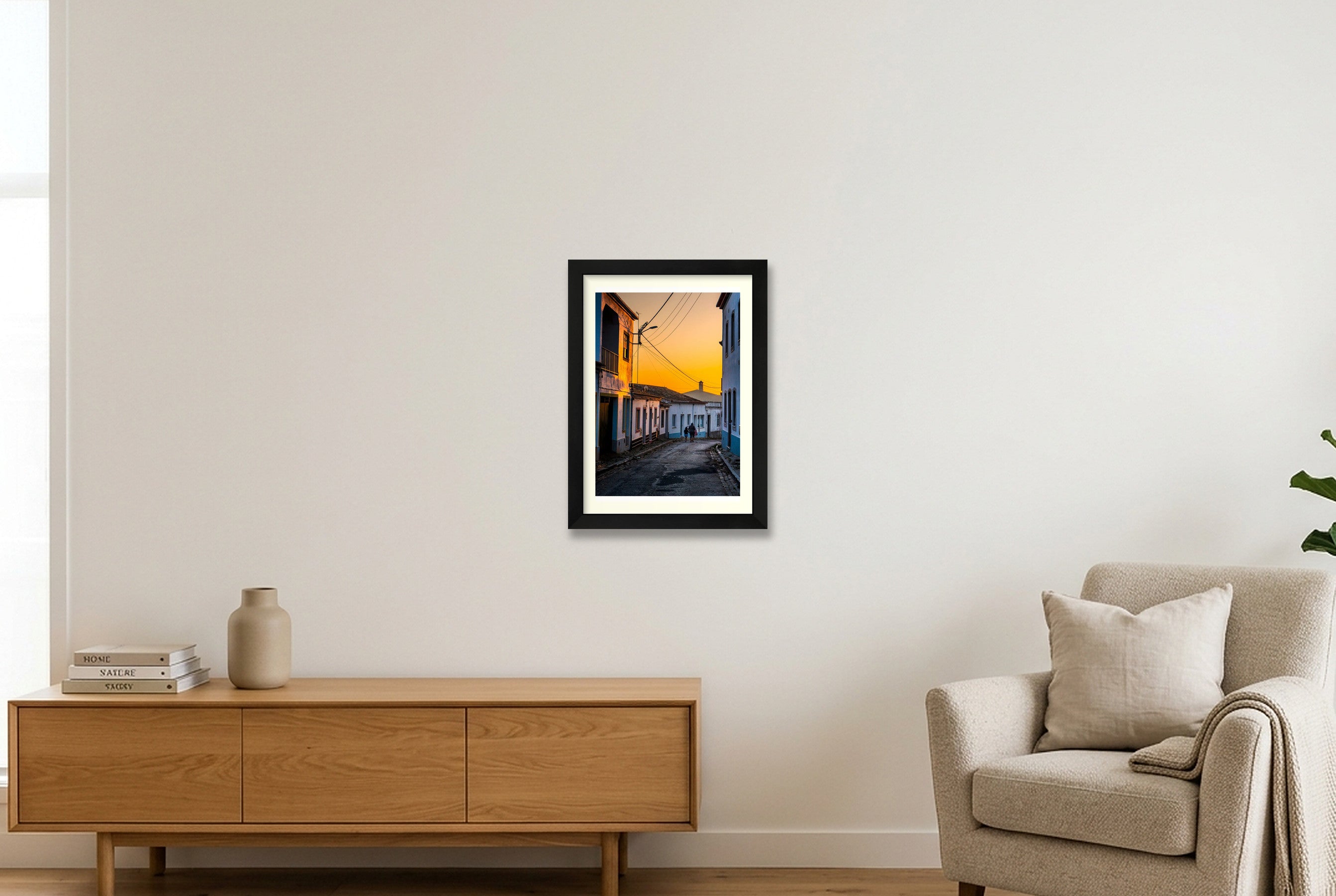 In To The Molten Sunset — A4 (21×30cm, 8×12") Black Frame
