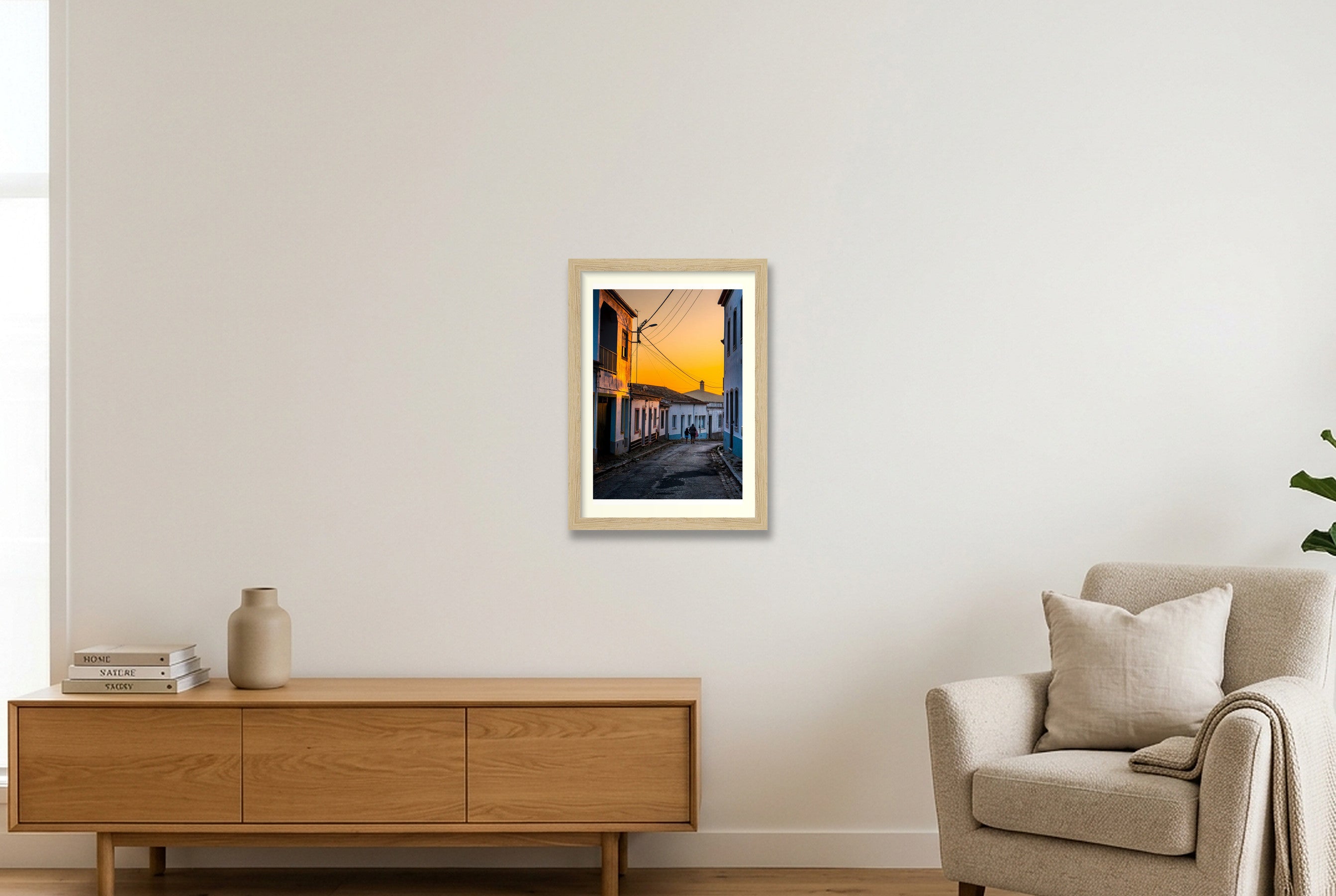 In To The Molten Sunset — A4 (21×30cm, 8×12") Oak Frame