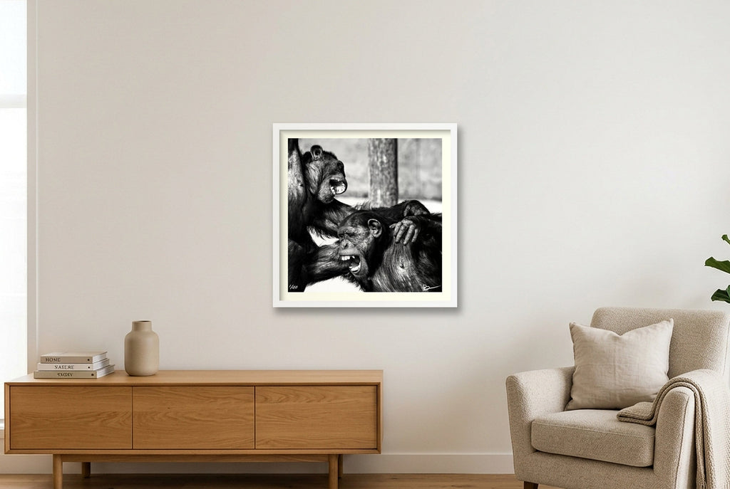 The Laughing Policemen — 50×50cm, 20×20" White Frame