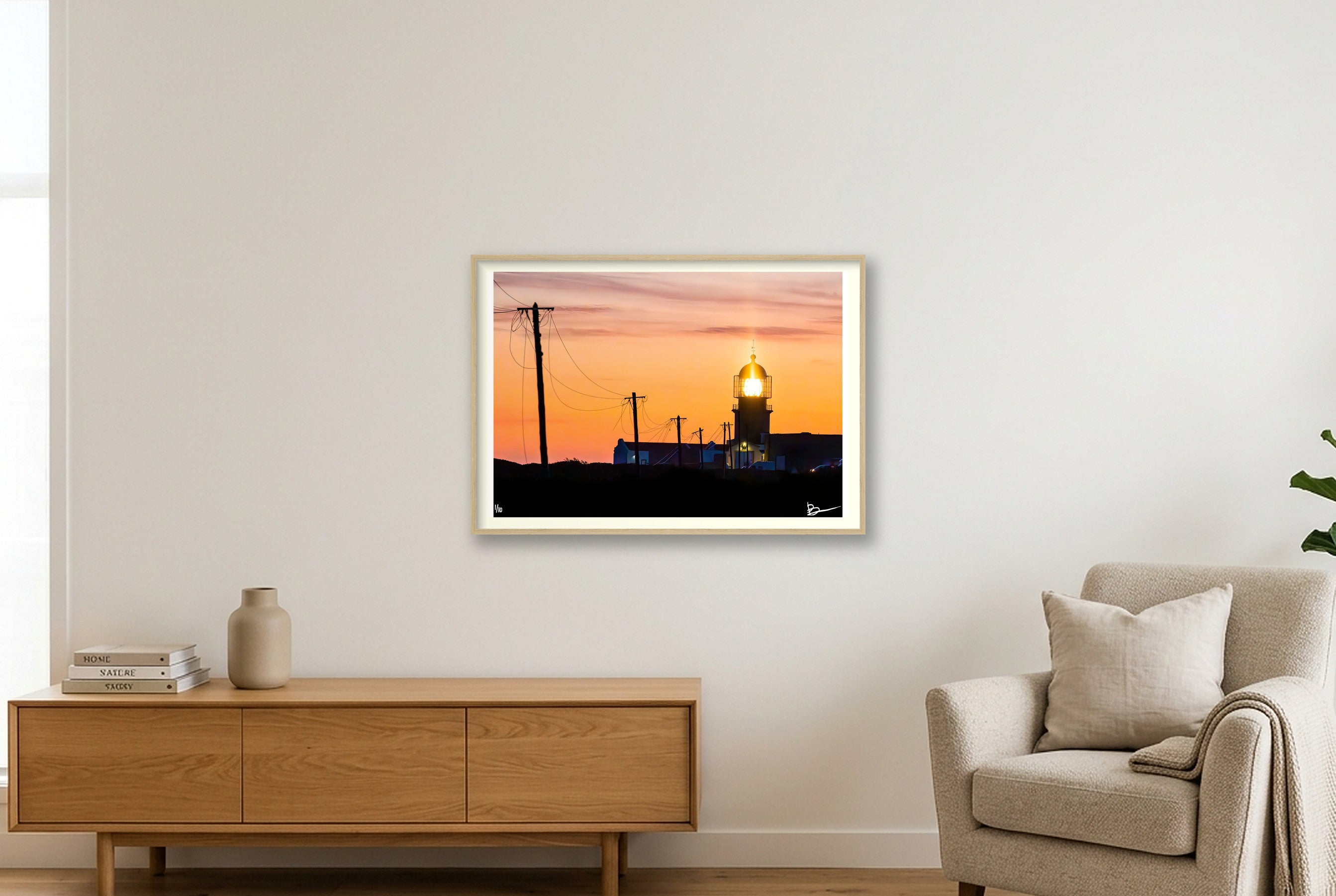 The Sagres Signal — 100×70cm, 39×28" Oak Frame