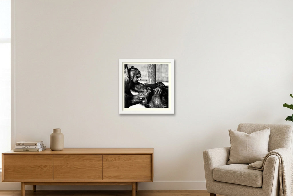 The Laughing Policemen — 30×30cm, 12×12" White Frame