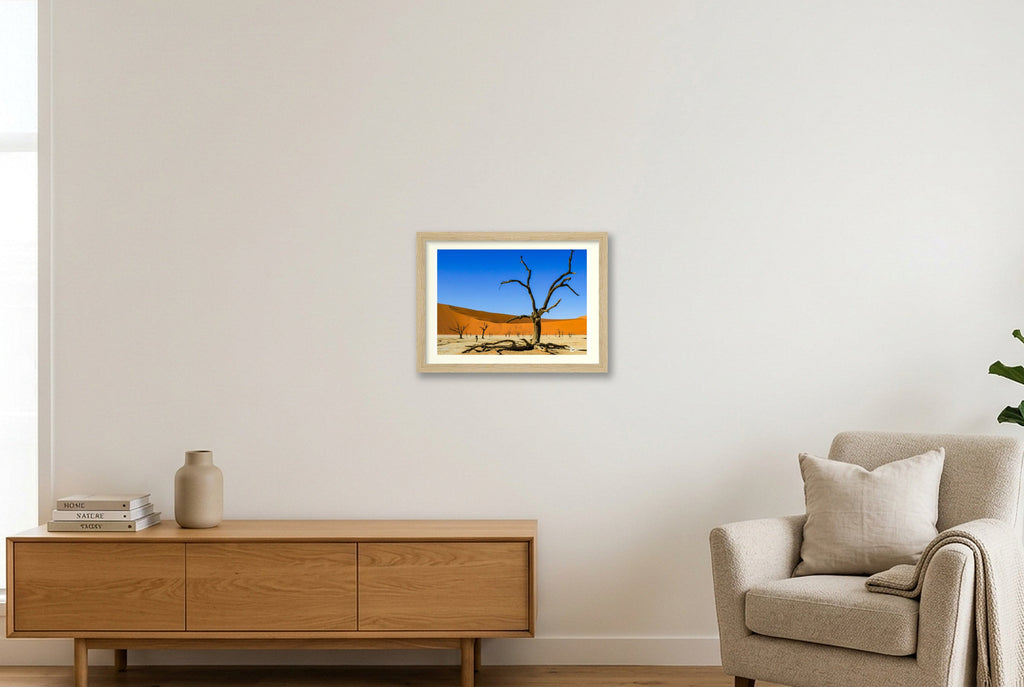 There's A Dead Vlei In My Soup — A4 (30×21cm, 12×8") Oak Frame