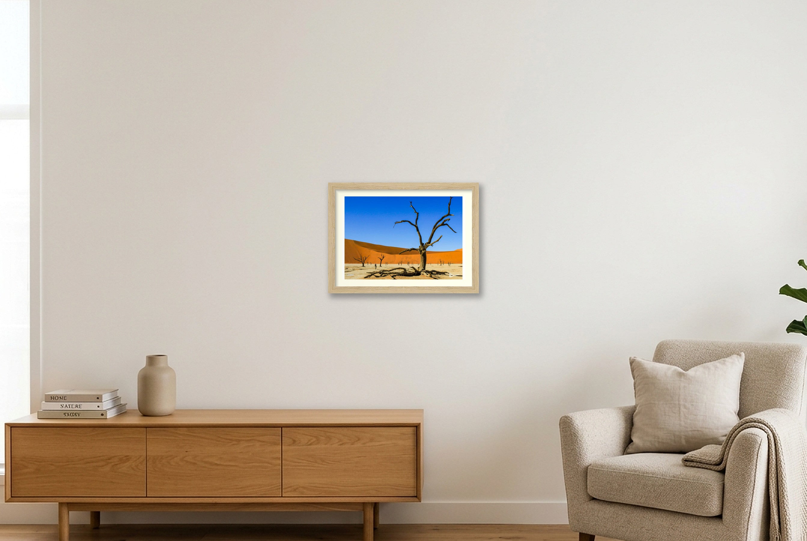 There's A Dead Vlei In My Soup — A4 (30×21cm, 12×8") Oak Frame