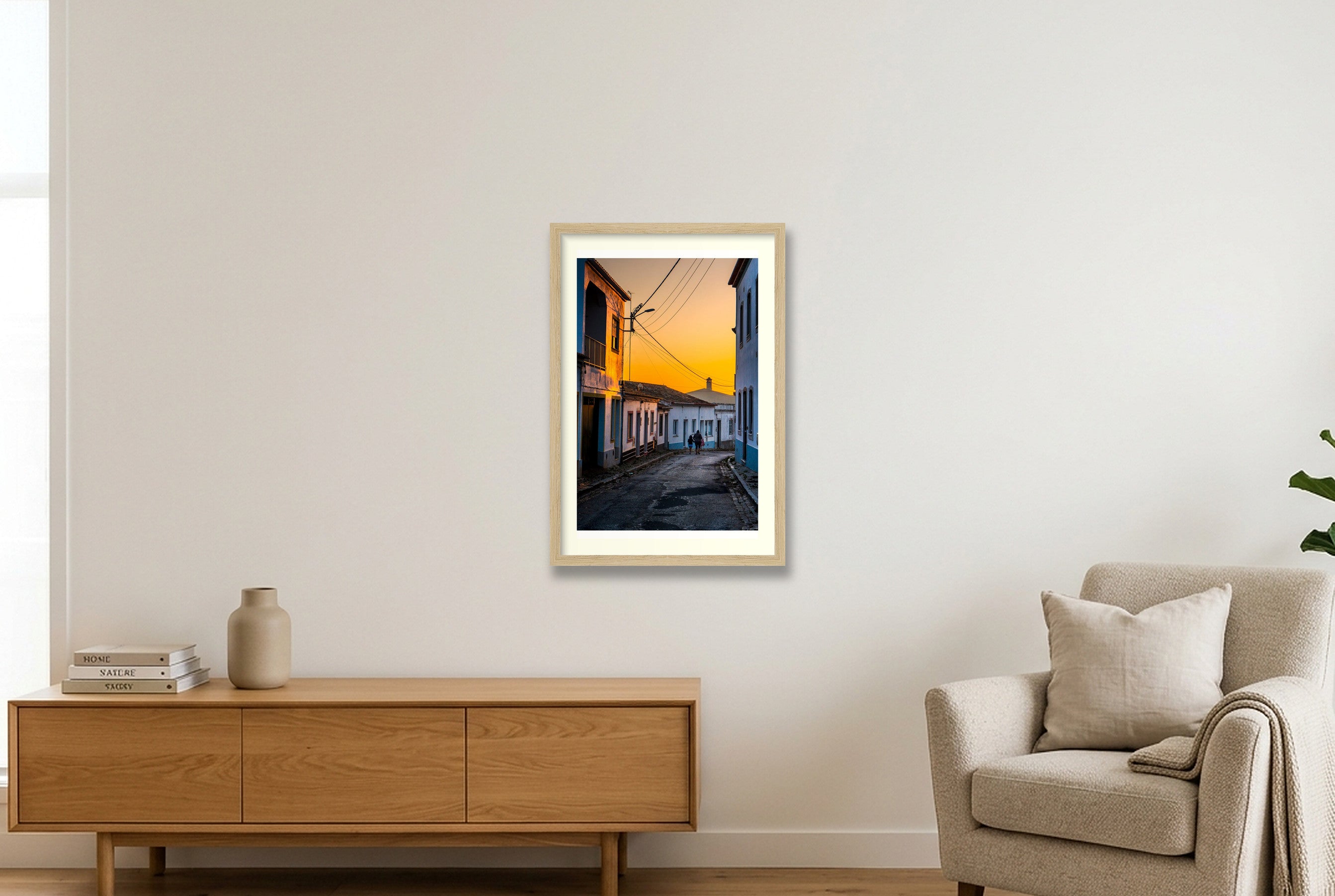 In To The Molten Sunset — 30×45cm, 12×18" Oak Frame